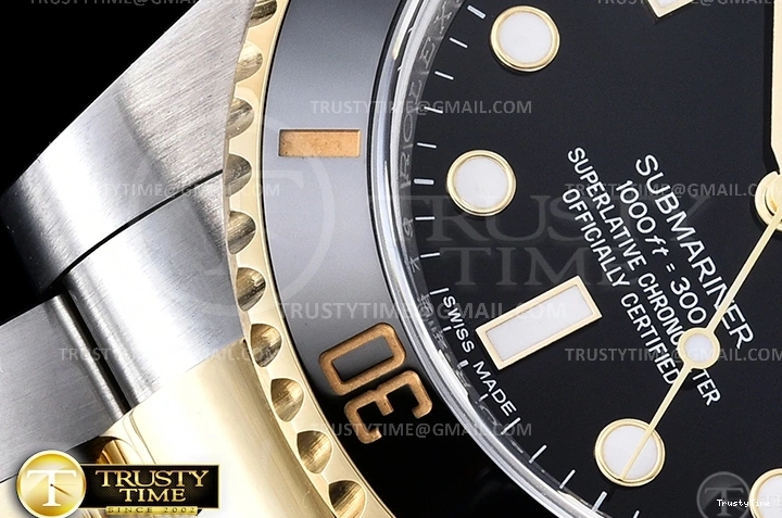 0109 Submariner 116613LN 904L YG SS Black ARF V3 SH Breathable 1086